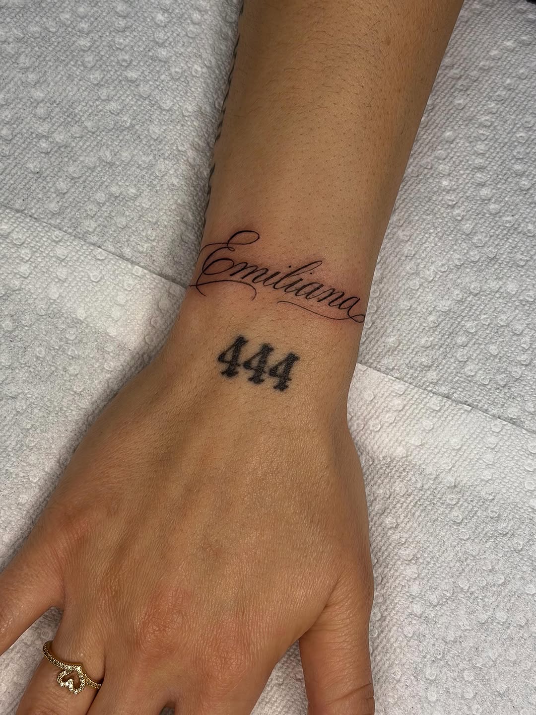 Tattoo by @margsmagic — lettering_script, chicano