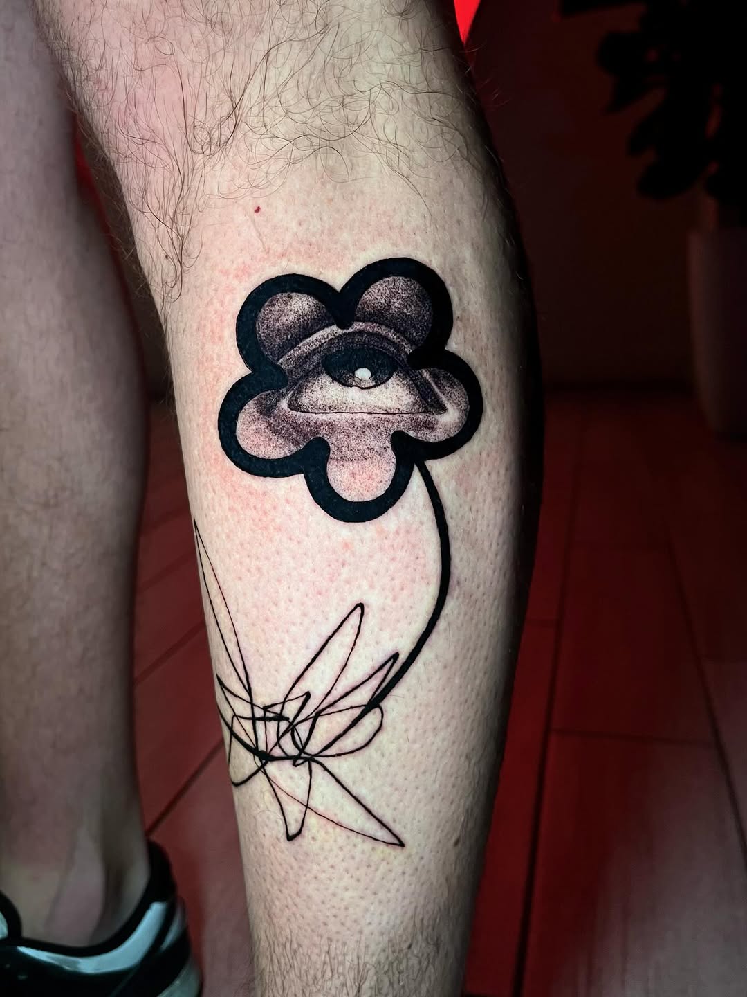 Tattoo by @jiinkytattoos — black_and_grey, fine_line