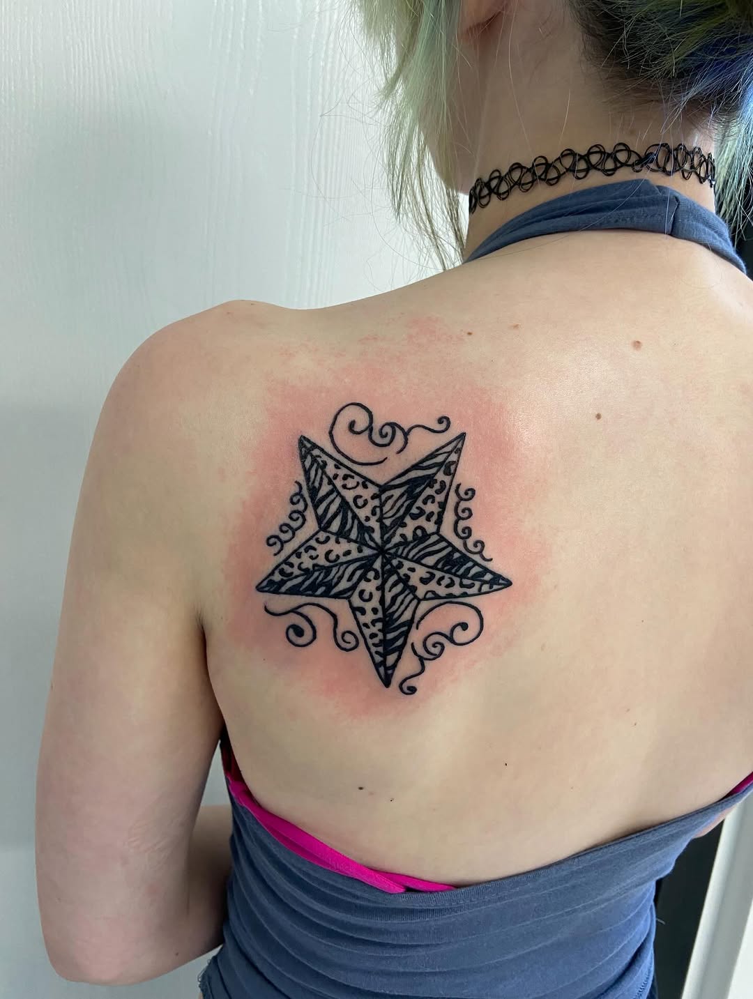 Tattoo by @1luv_tattoo — illustrative, blackwork