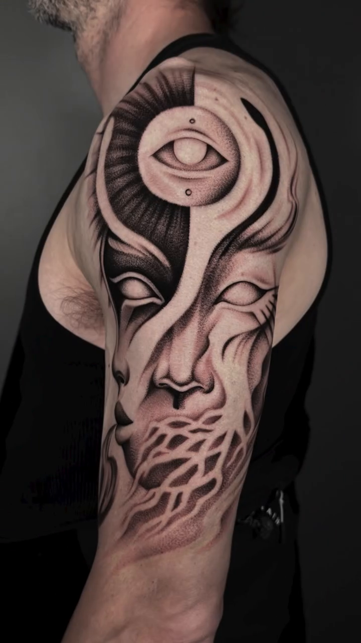 Tattoo by @fineartunbound — black_and_grey, realism