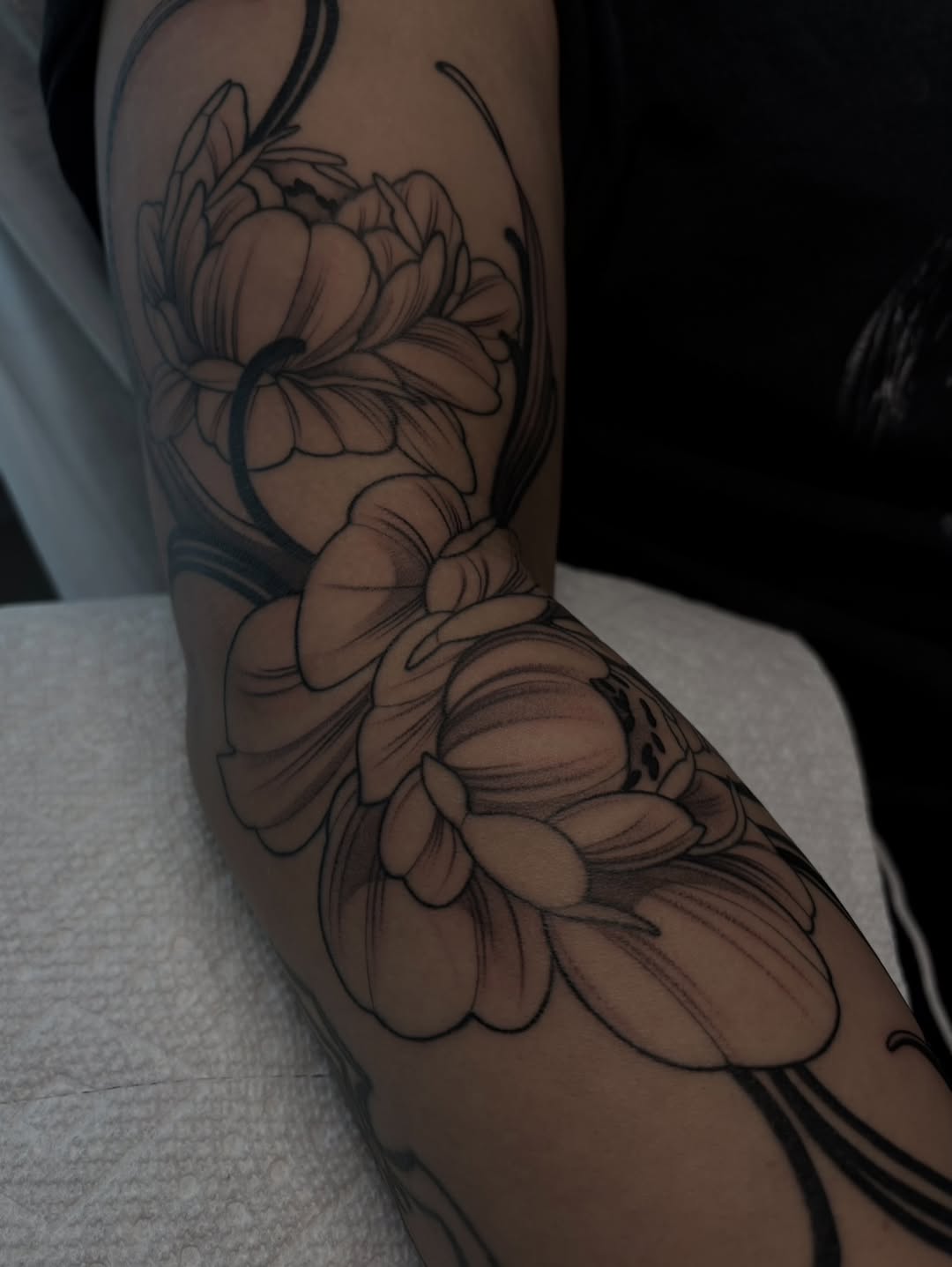 Tattoo by @tattoosbymeach — fine_line, black_and_grey