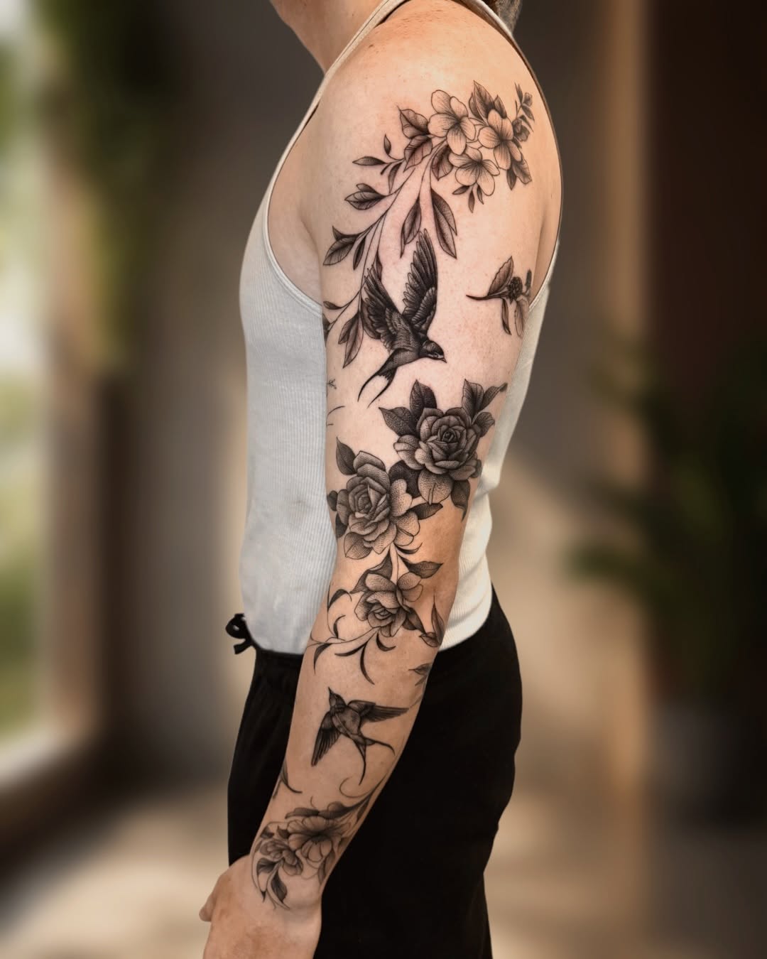 Tattoo by @ingridrojas_tattoo — black_and_grey