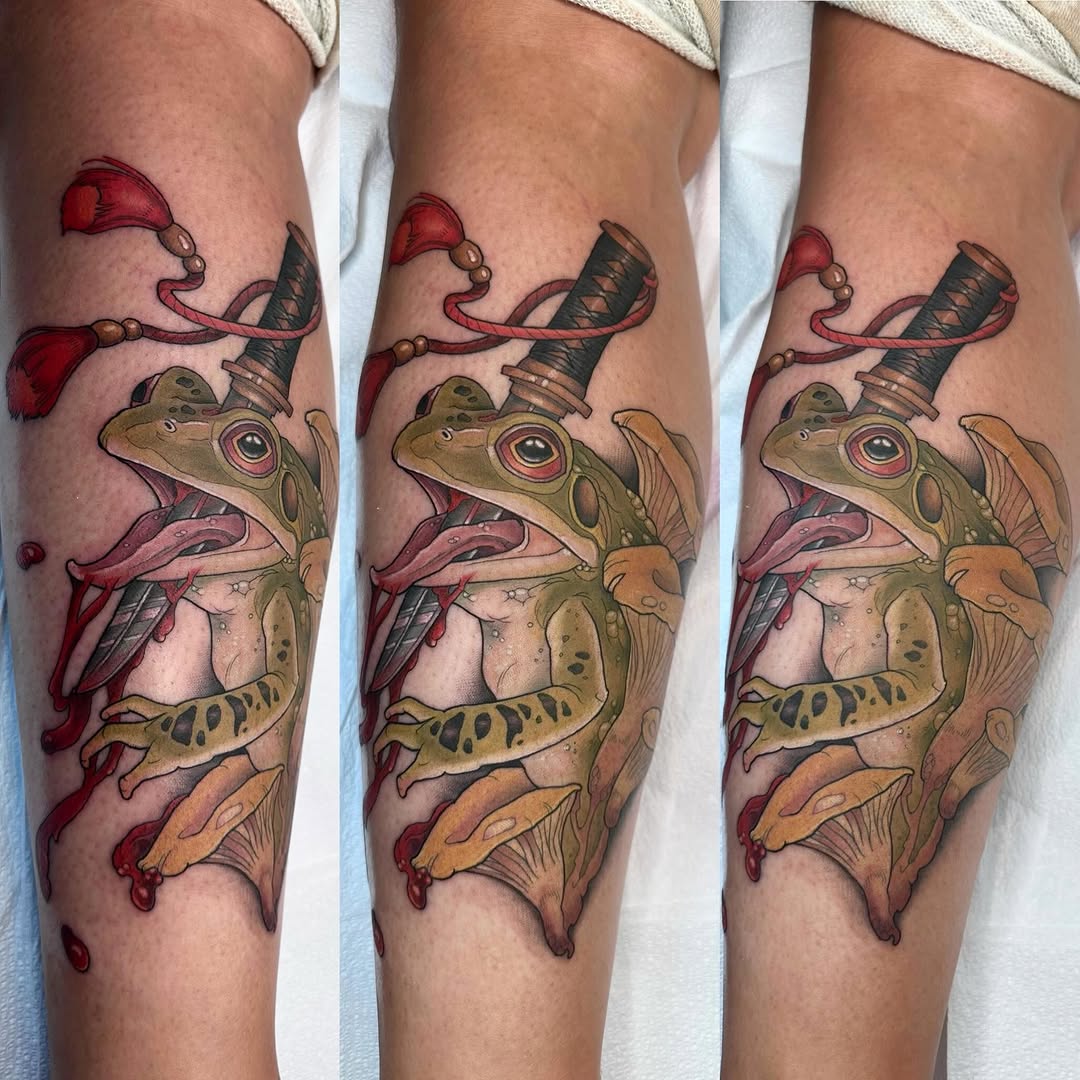 Tattoo by @creature_tattooer — illustrative, dark_realism