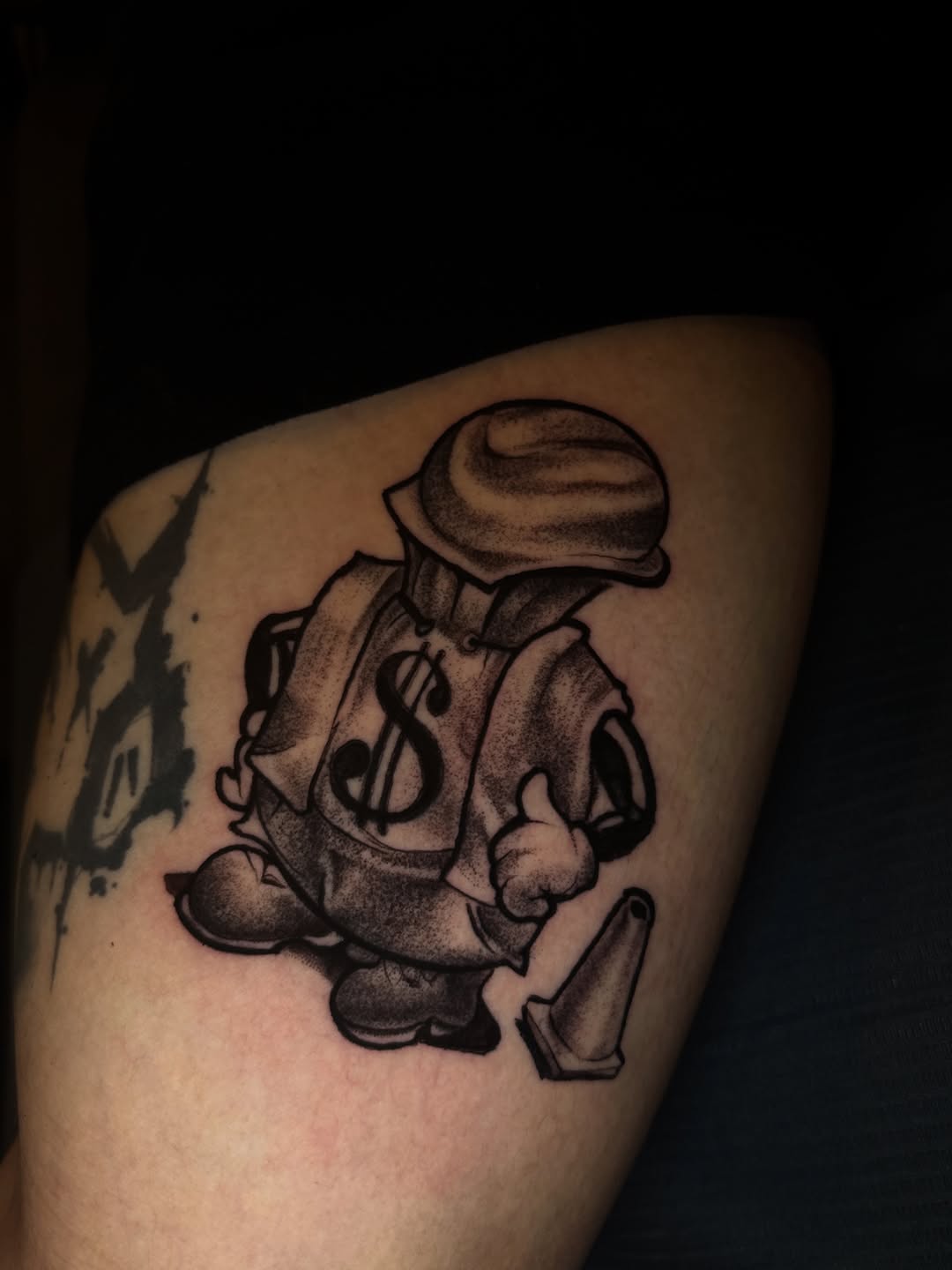 Tattoo by @_frankyvee — illustrative, black_and_grey