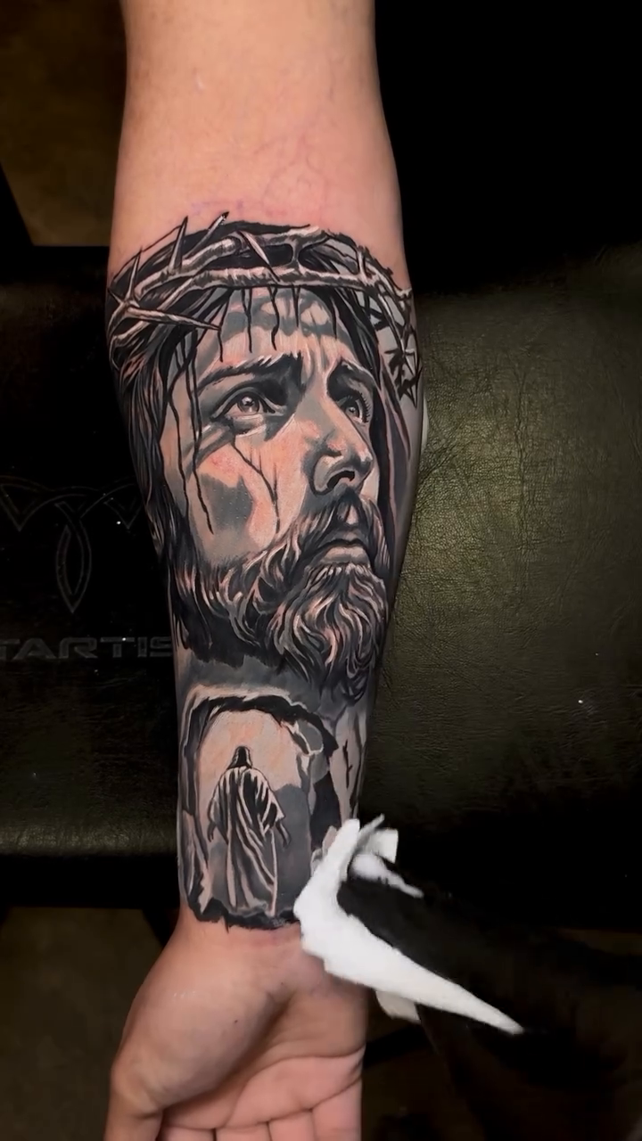 Tattoo by @gghtattoo — realism, black_and_grey