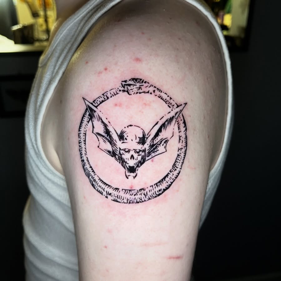 Tattoo by @traffic.death โ blackwork