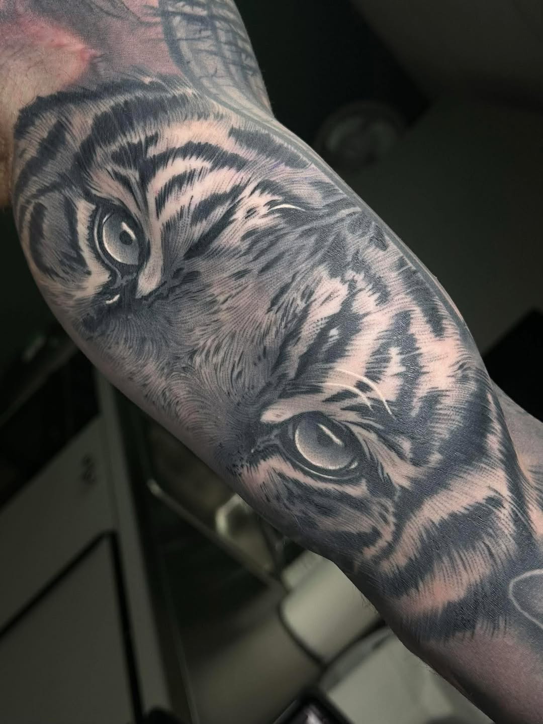 Tattoo by @katiektattoos โ realism, black_and_grey