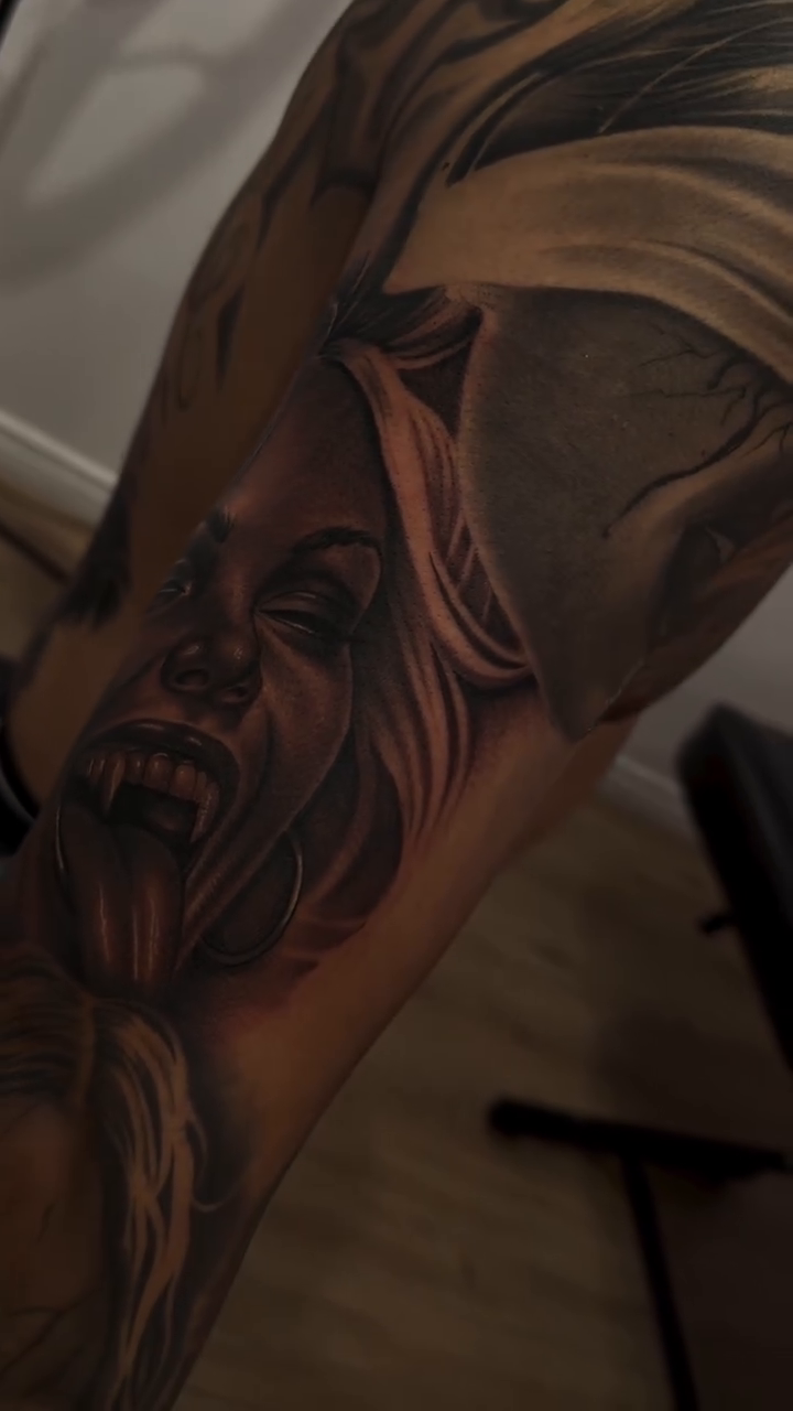 Tattoo by @cees_inks — dark_realism, black_and_grey