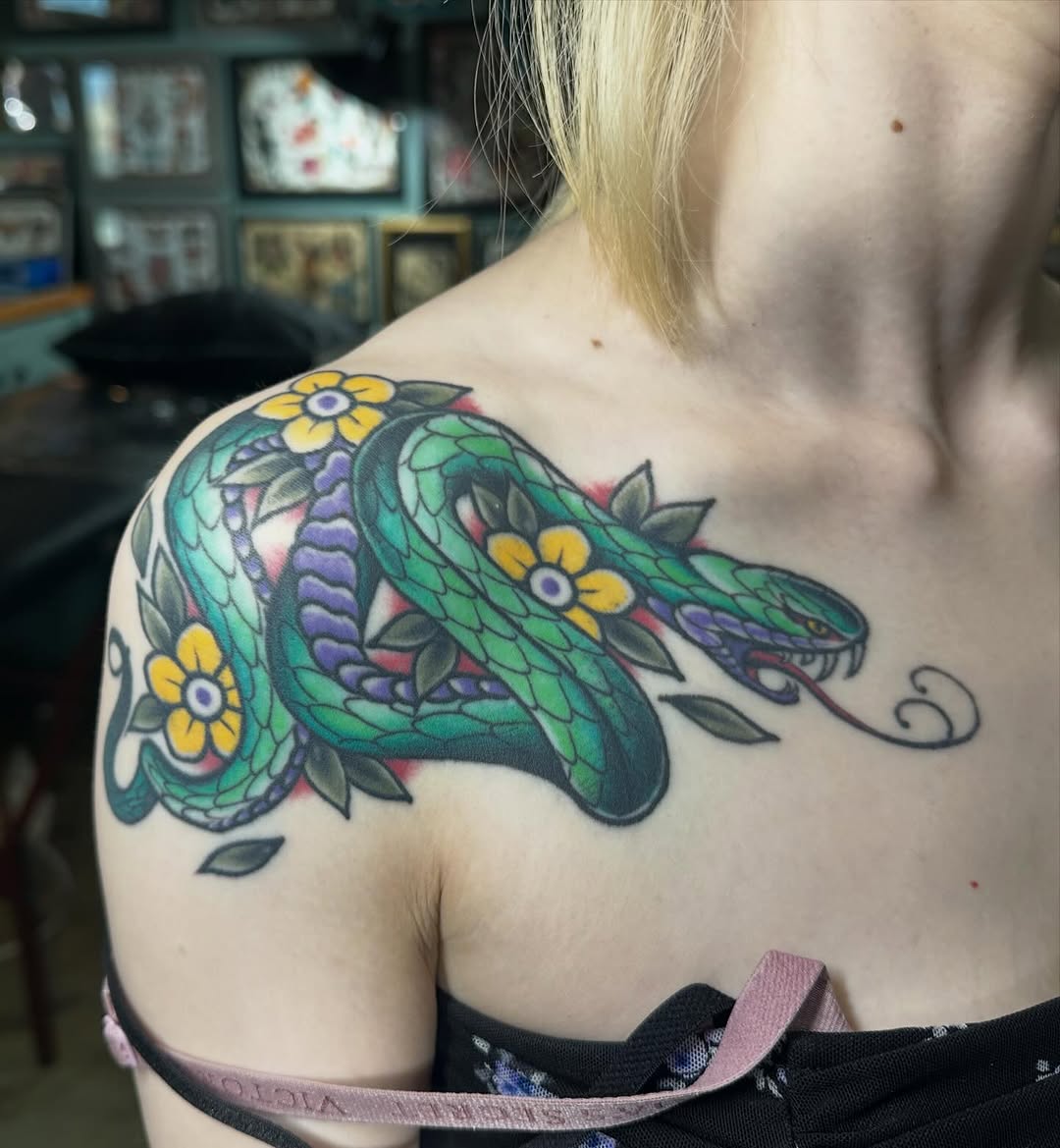 Tattoo by @gravestattooer — neo_traditional, american_traditional