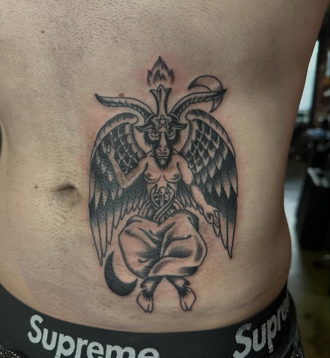 Tattoo by @gravestattooer — black_and_grey, dark_realism