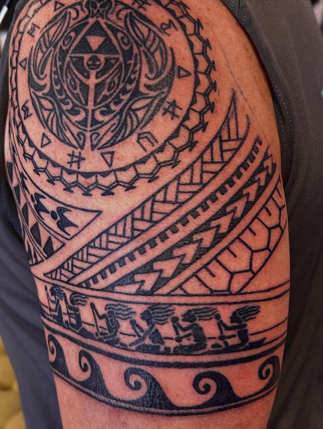 Tattoo by @jonbyrd — tribal, blackwork