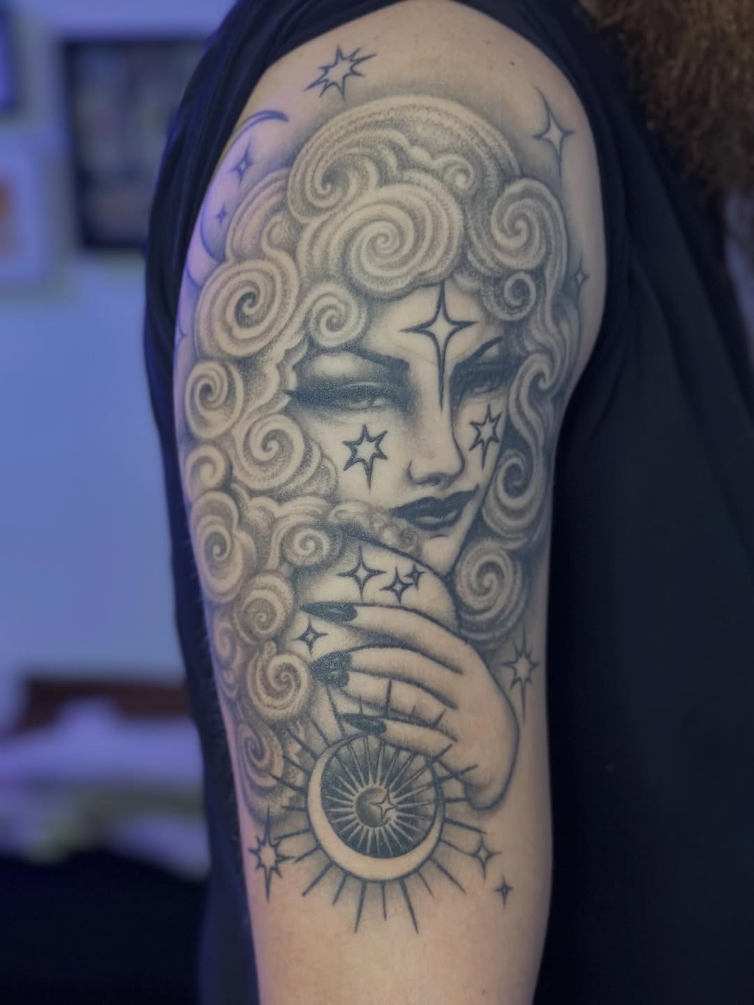 Tattoo by @cheech.tattoos — black_and_grey, realism