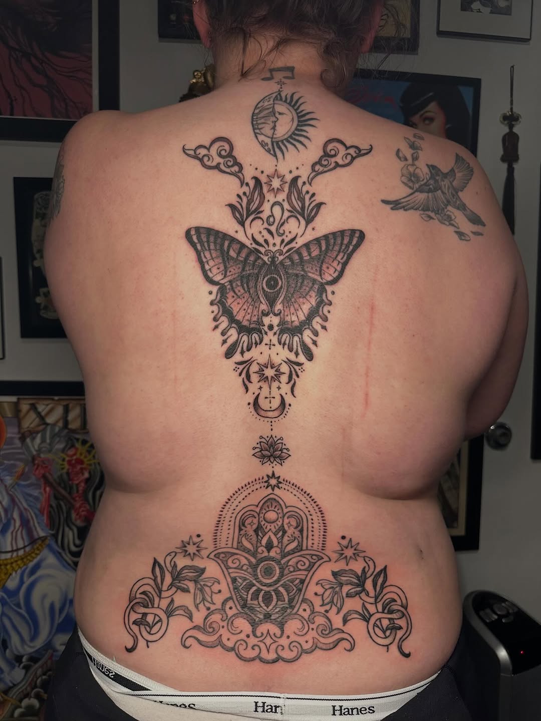 Tattoo by @cheech.tattoos — black_and_grey, ornamental