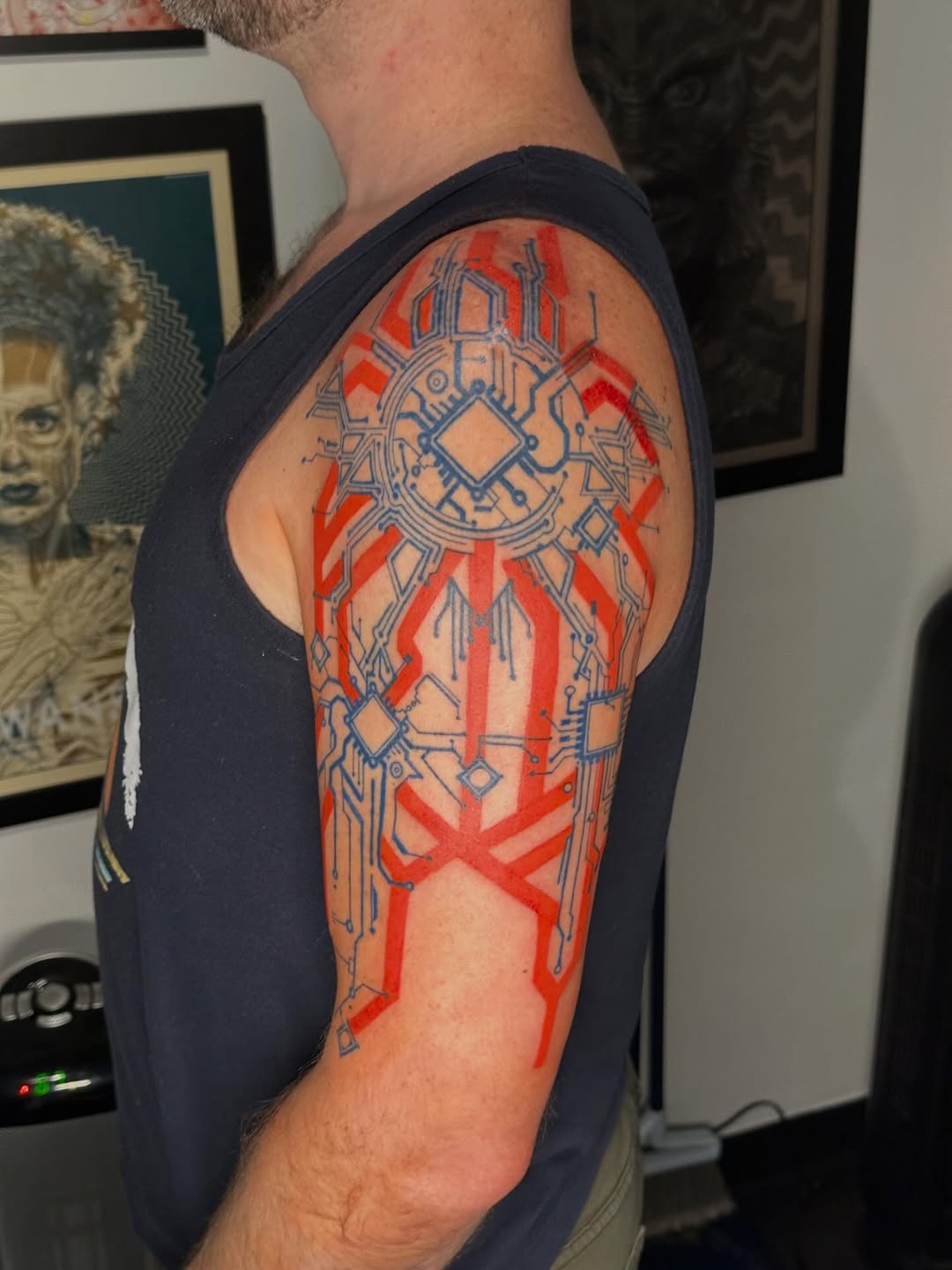 Tattoo by @cheech.tattoos — geometric, blackwork