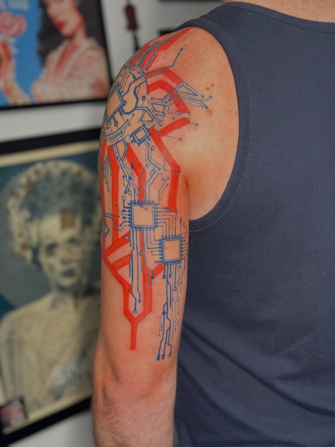 Tattoo by @cheech.tattoos — geometric, blackwork