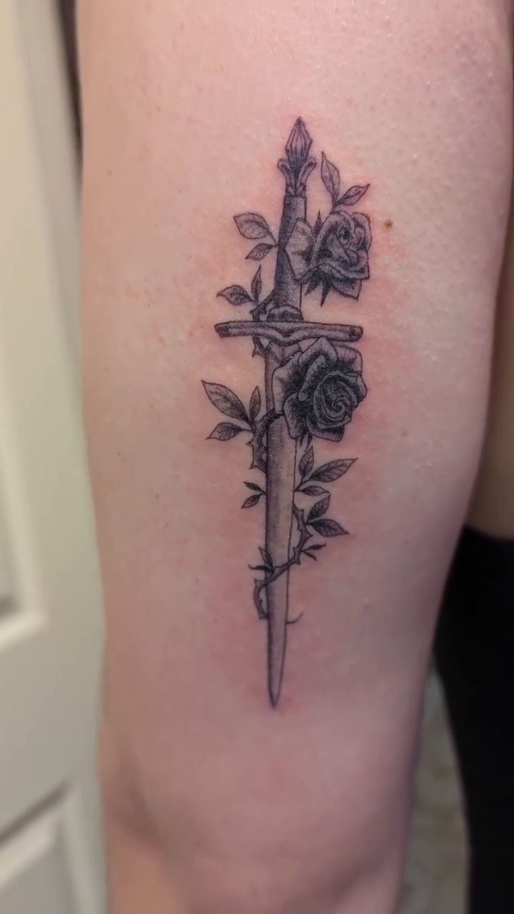 Tattoo by @kariswho — fine_line, dark_realism