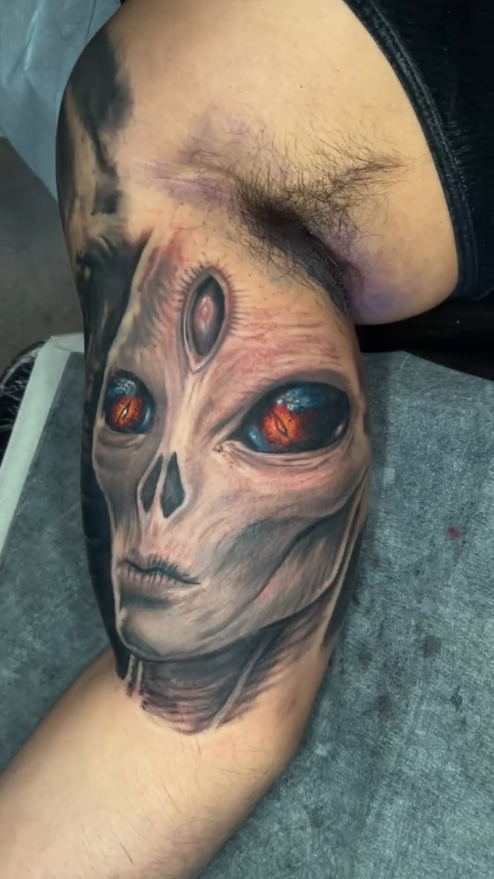 Tattoo by @bustattoo — realism, black_and_grey