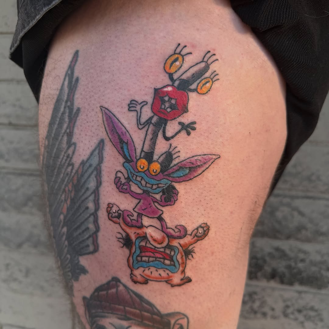 Tattoo by @kaylaj_tattoos — new_school, anime