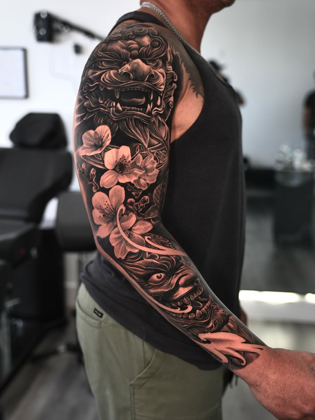 Tattoo by @luis_matattoo β japanese_irezumi, black_and_grey