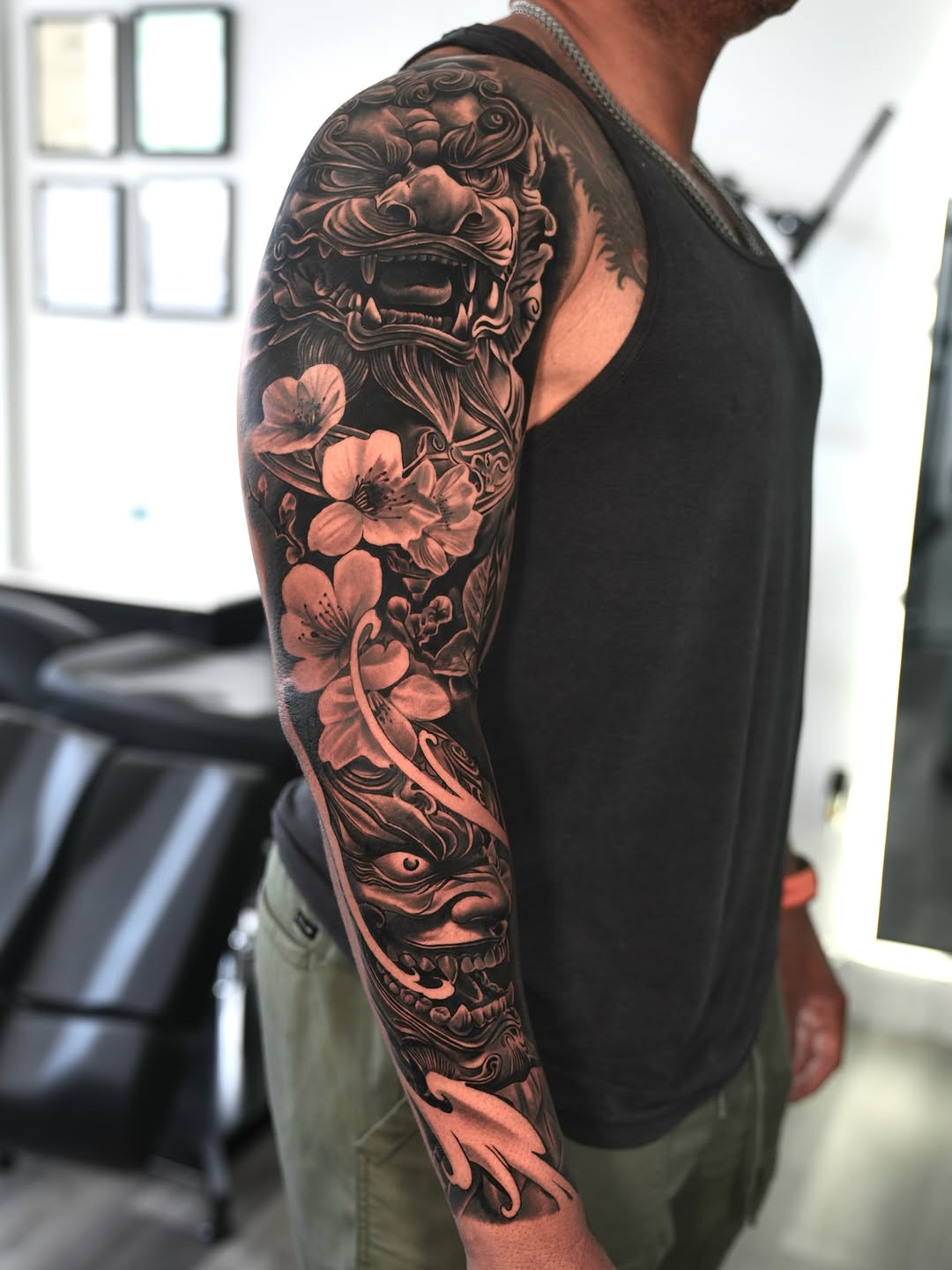 Tattoo by @luis_matattoo β japanese_irezumi, black_and_grey