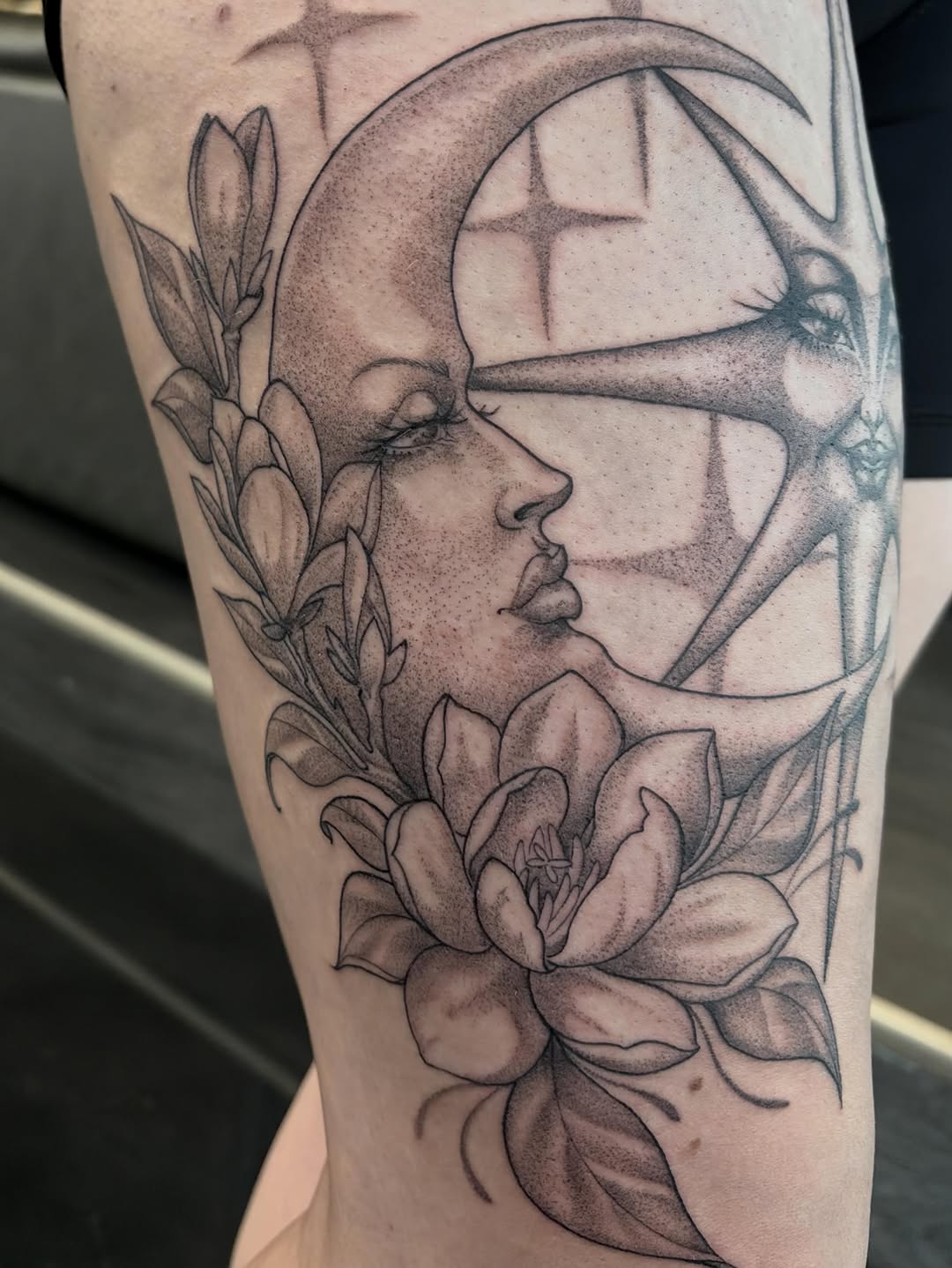 Tattoo by @keybone.tattoo — black_and_grey, illustrative