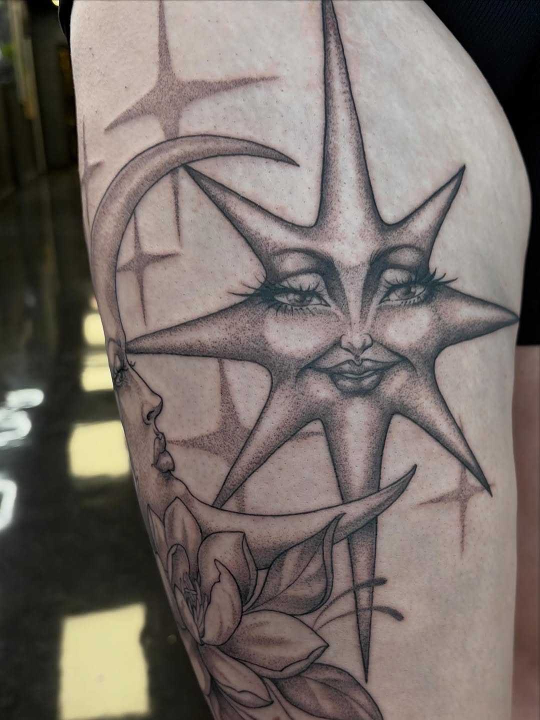 Tattoo by @keybone.tattoo — black_and_grey, illustrative