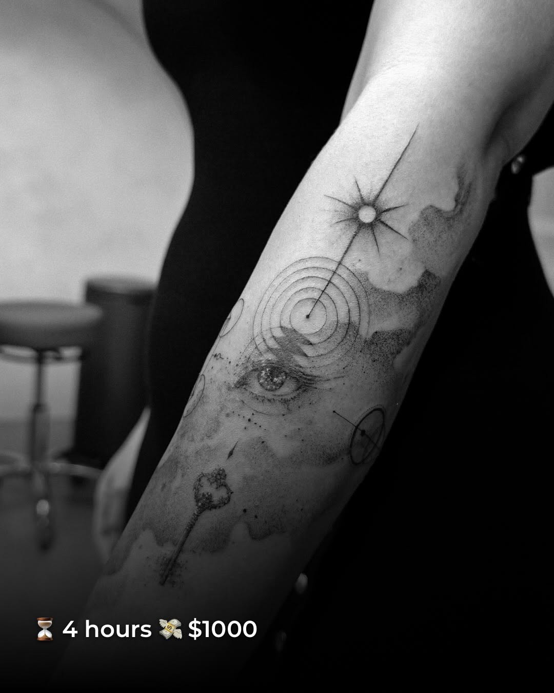 Tattoo by @blackworknyc β black_and_grey, dotwork