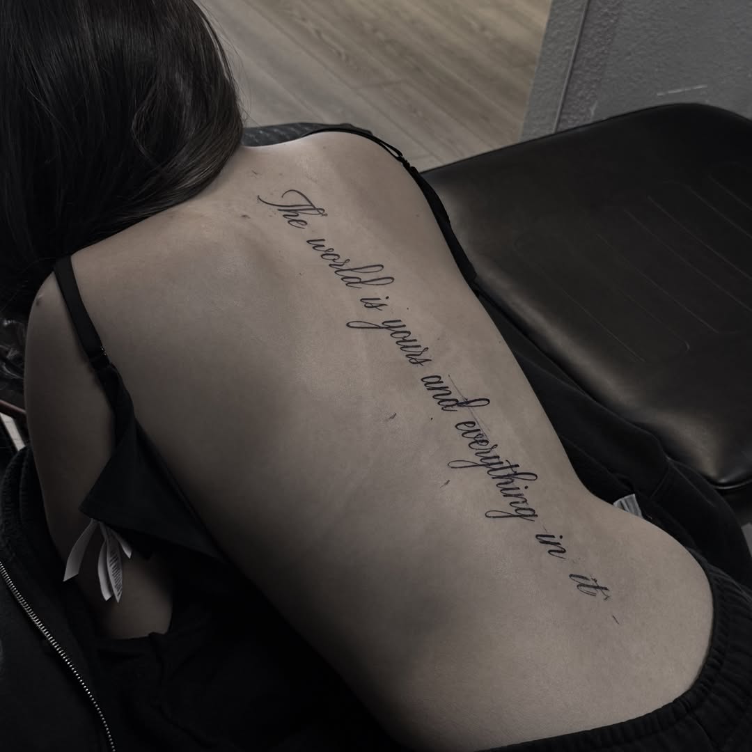 Tattoo by @tattedbyhenryfuentes — lettering_script, fine_line