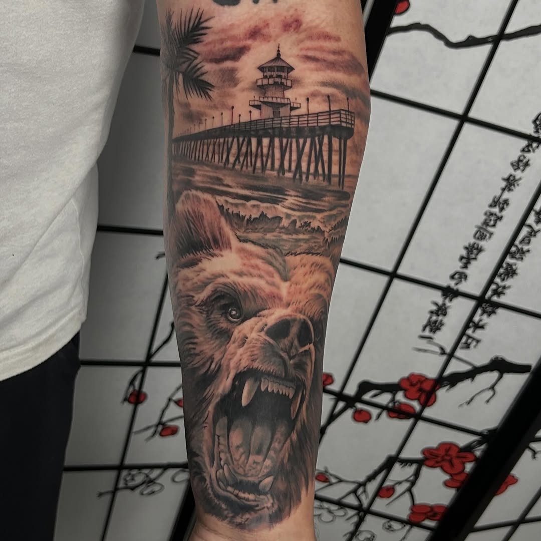 Tattoo by @dalton_king_tattoos — realism, black_and_grey
