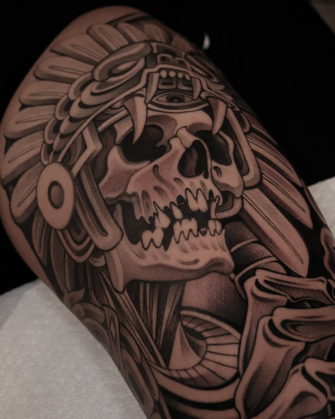 Tattoo by @phil_da_silva_ — black_and_grey