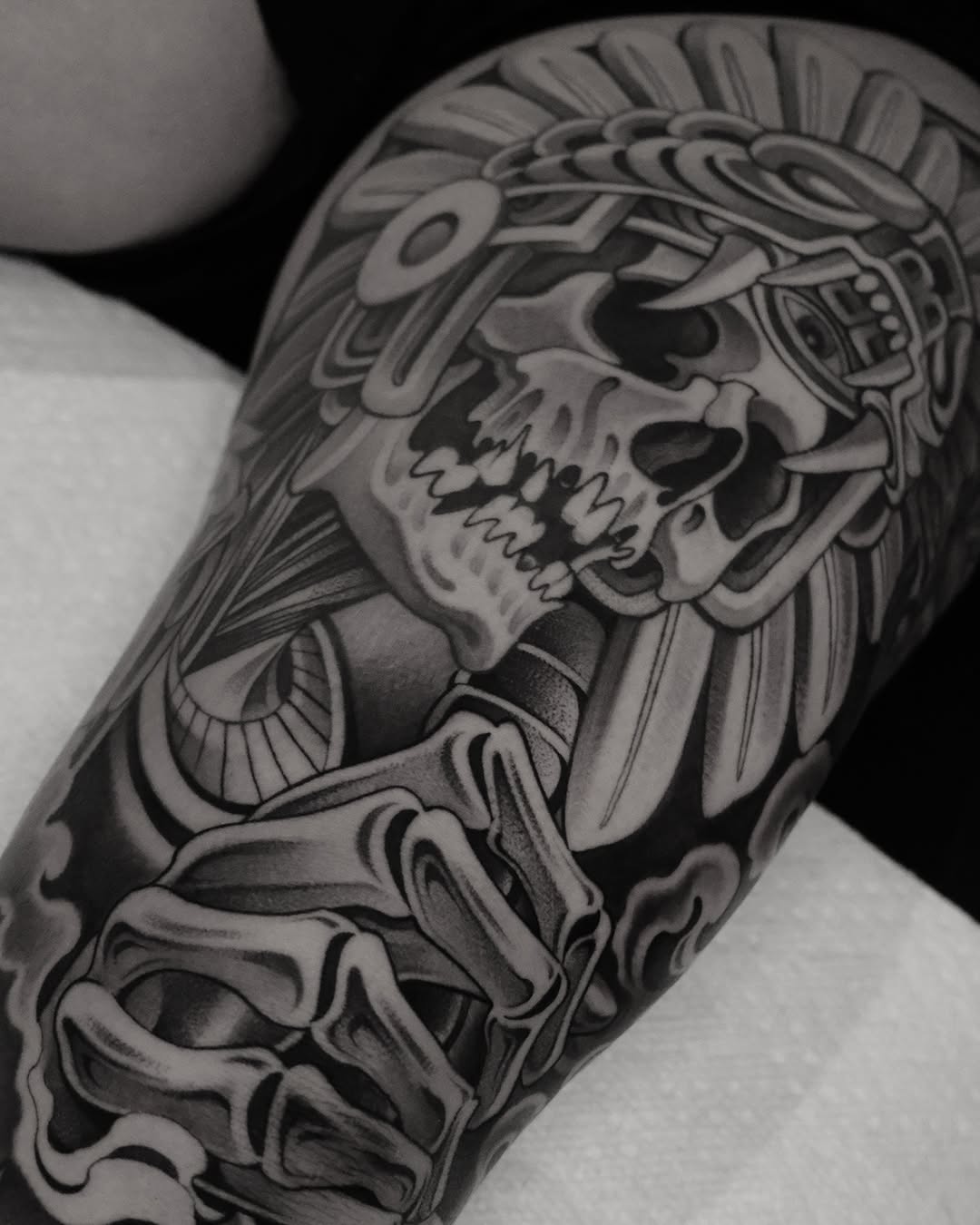 Tattoo by @phil_da_silva_ — black_and_grey, realism