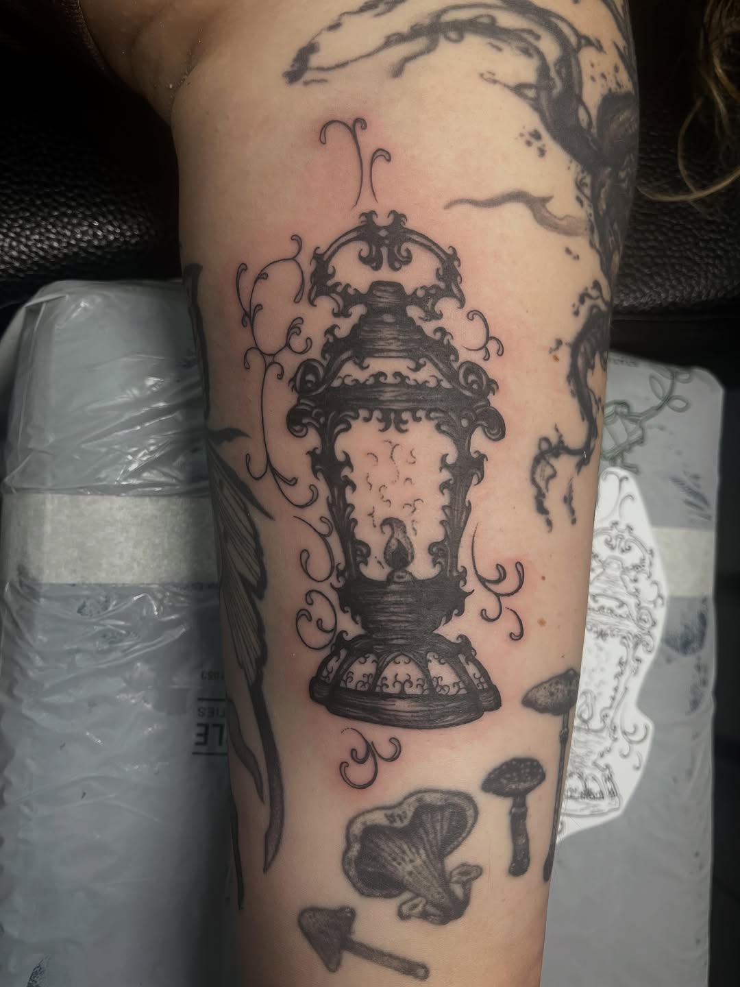 Tattoo by @autumnrosetattoos — black_and_grey, illustrative