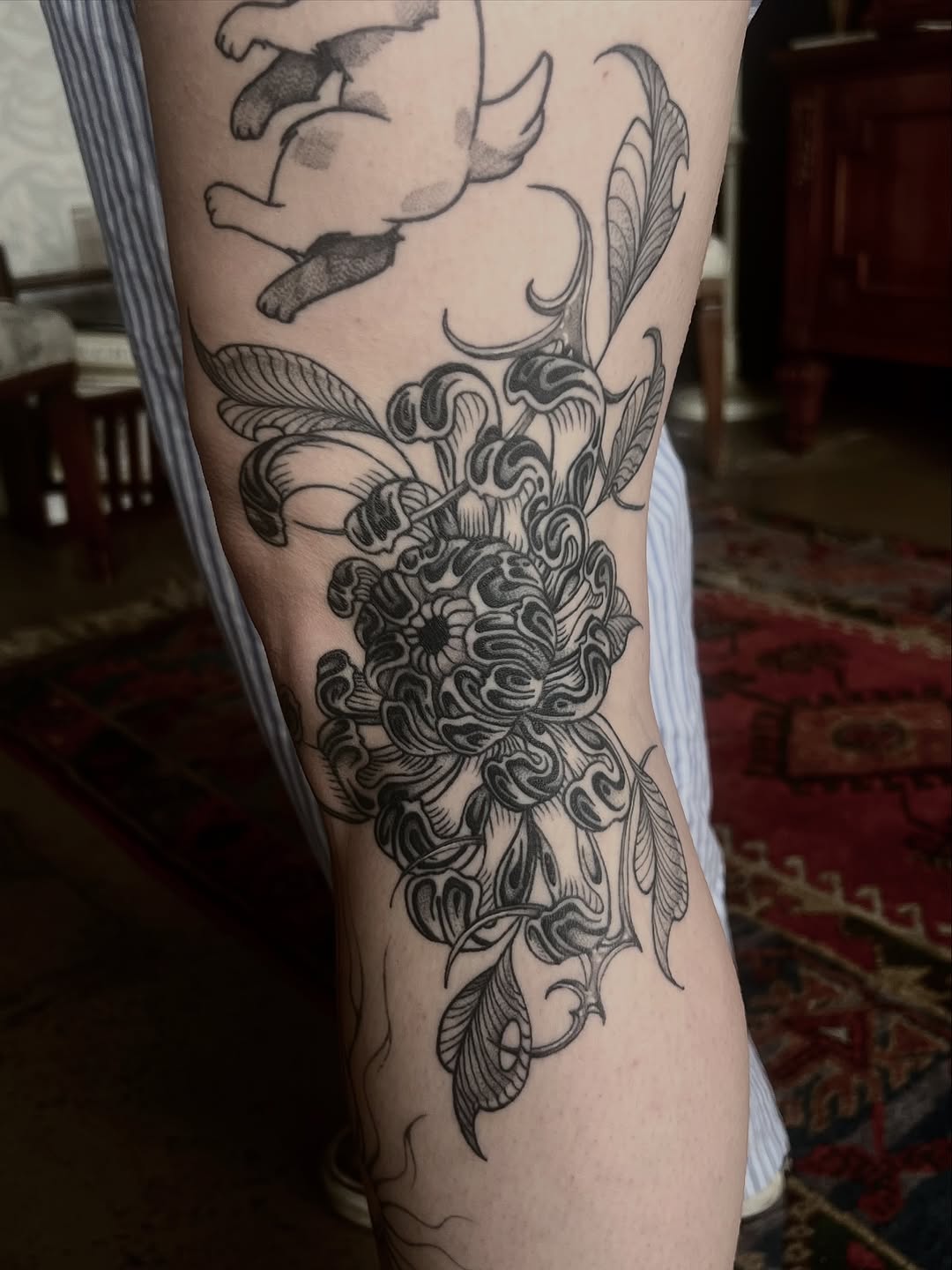 Tattoo by @rachktattoo — japanese_irezumi, black_and_grey