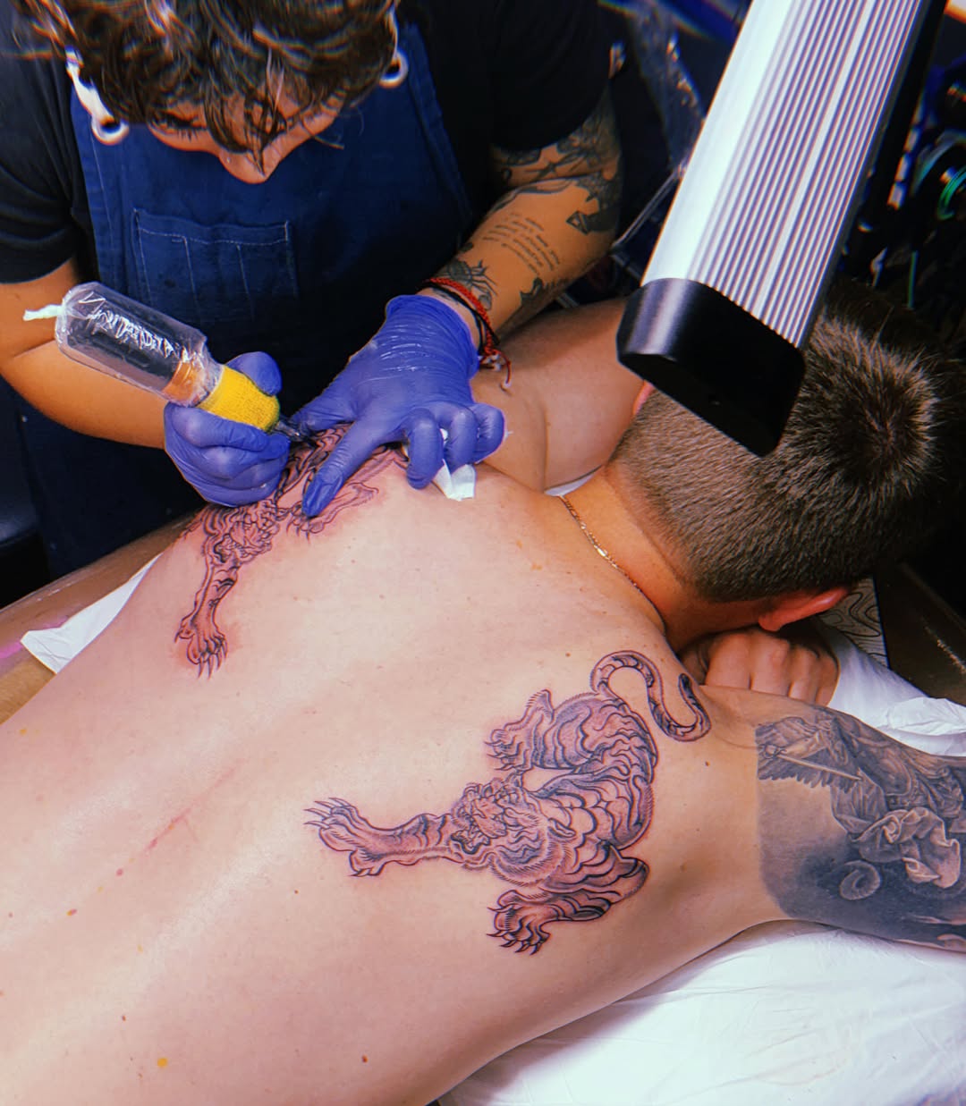 Tattoo by @justina.tattoos — japanese_irezumi, black_and_grey