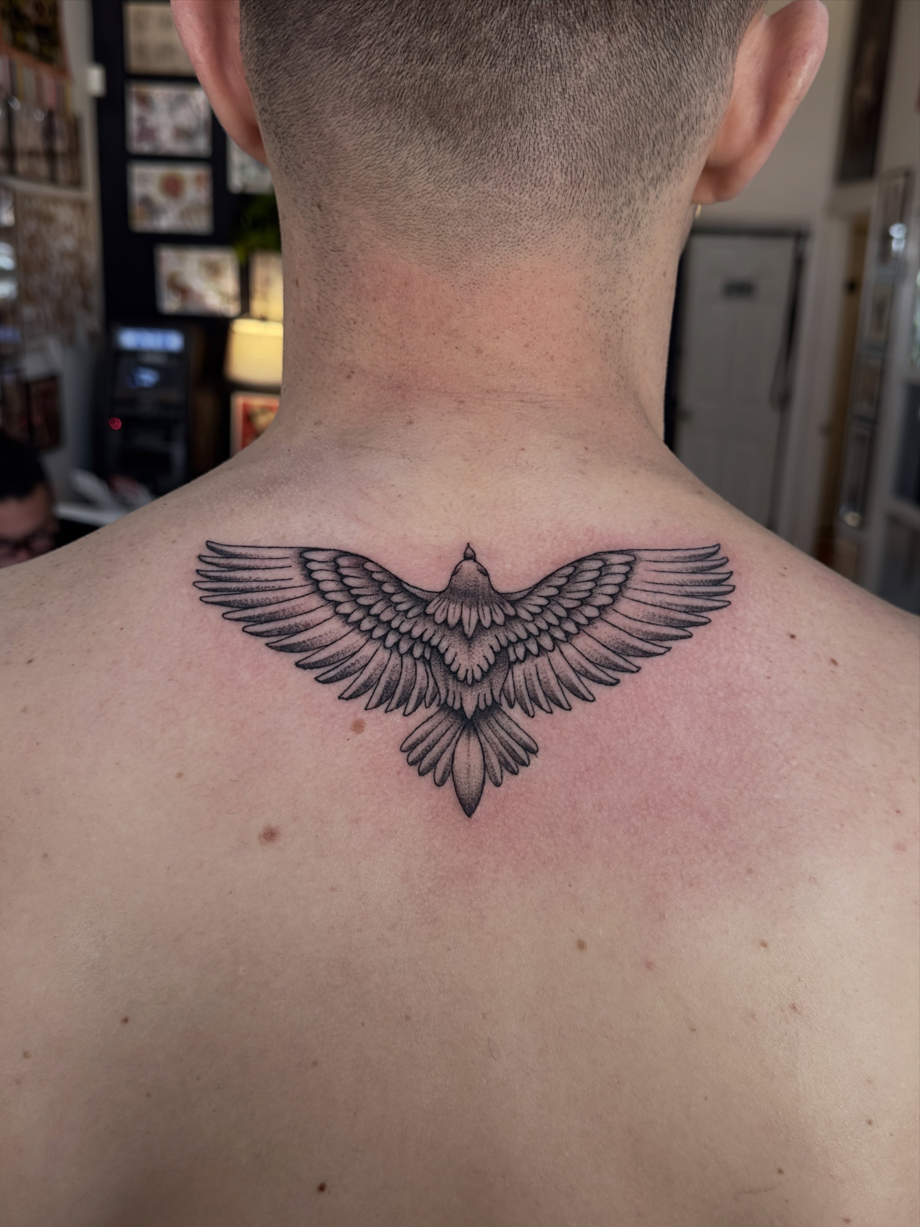 Tattoo by @irishmatt_tattoo — dotwork, black_and_grey