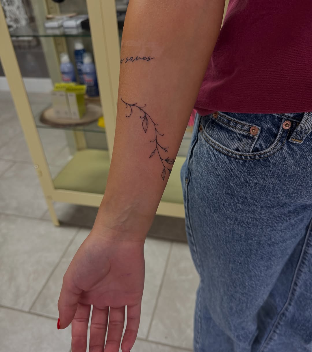 Tattoo by @lindsay.tattoos — fine_line, lettering_script