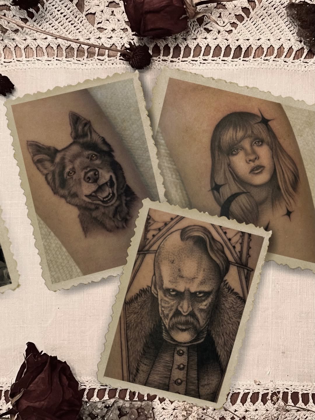 Tattoo by @hannahkaytattoos — realism, black_and_grey