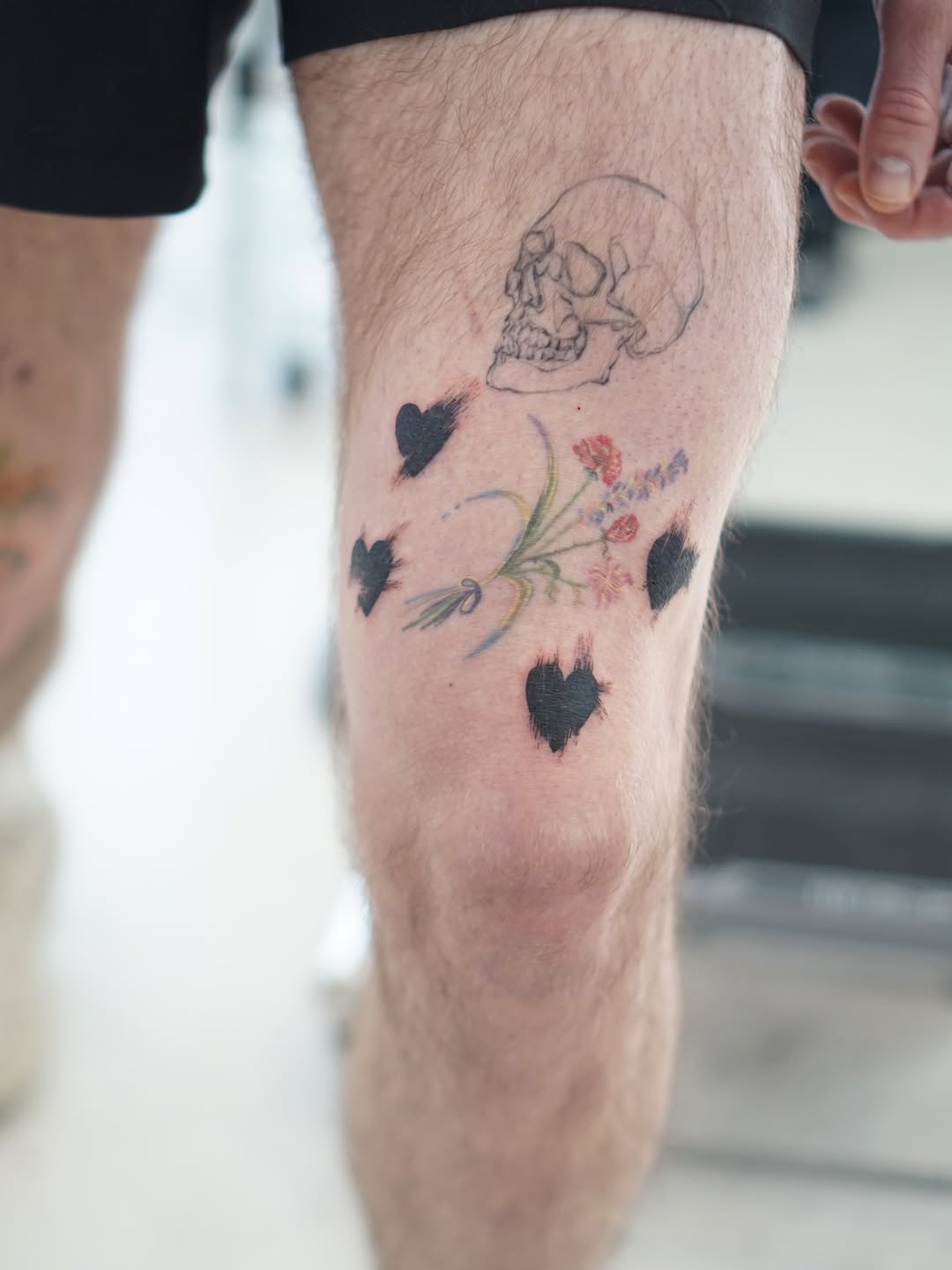 Tattoo by @0one_tattoo — illustrative, blackwork