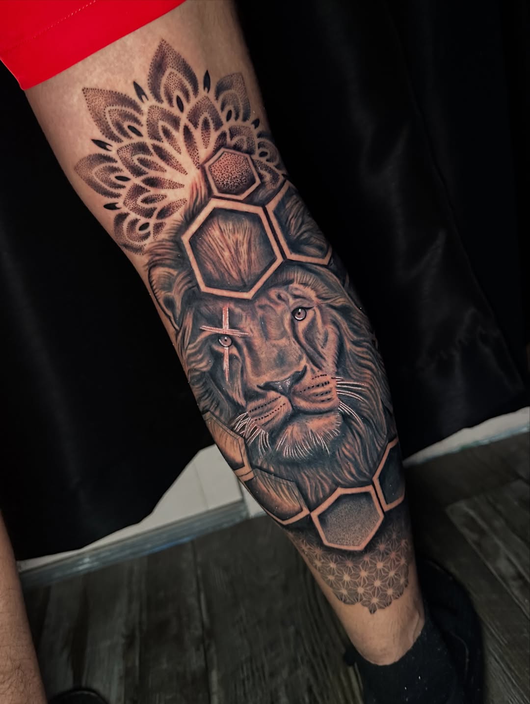 Tattoo by @jordan.piro.tattoo — realism, geometric