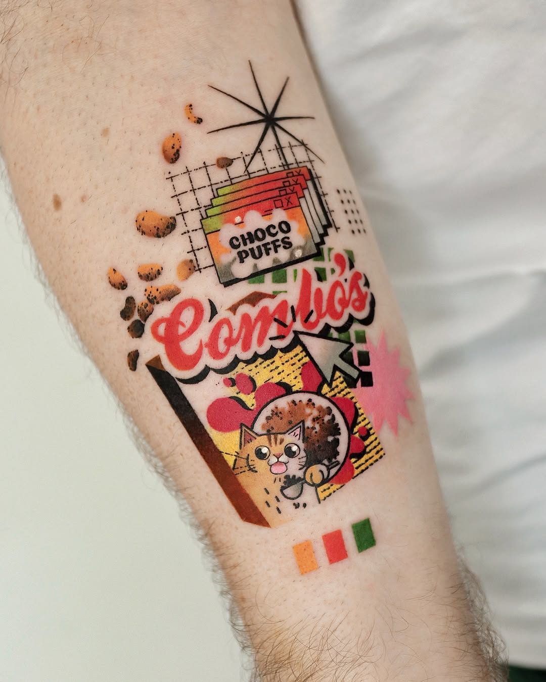 Tattoo by @hen_tattooer — new_school, trash_polka