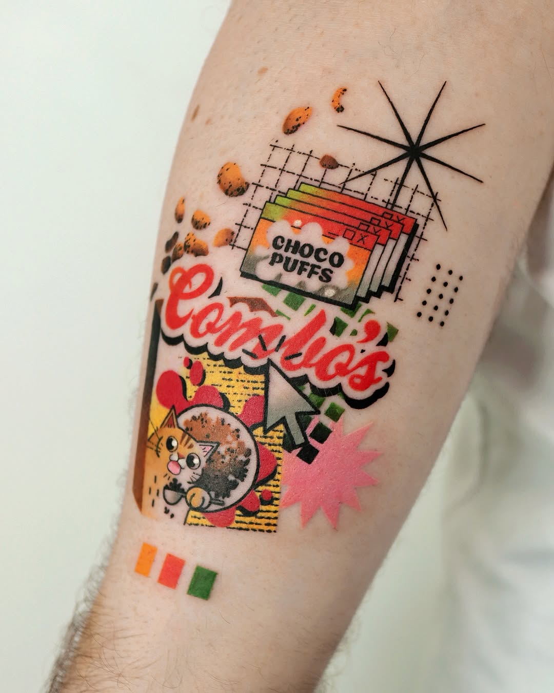 Tattoo by @hen_tattooer — new_school, trash_polka