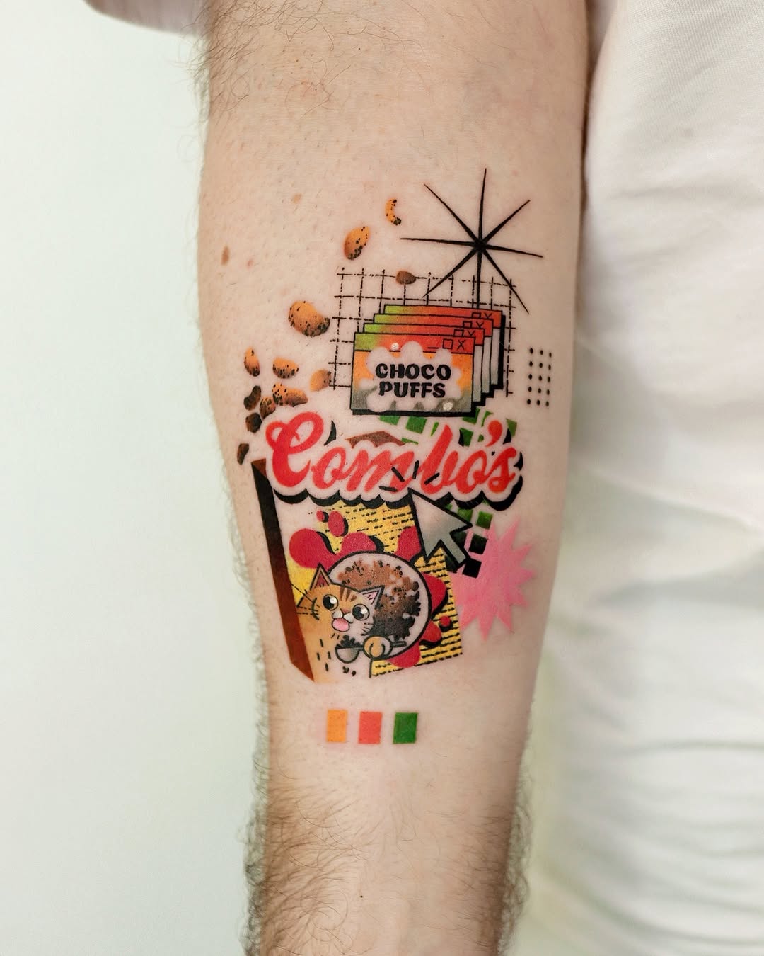 Tattoo by @hen_tattooer — new_school, trash_polka