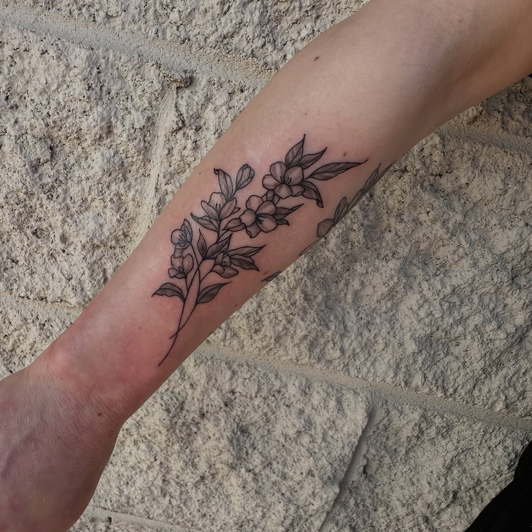 Tattoo by @cookie.inkz — fine_line, black_and_grey
