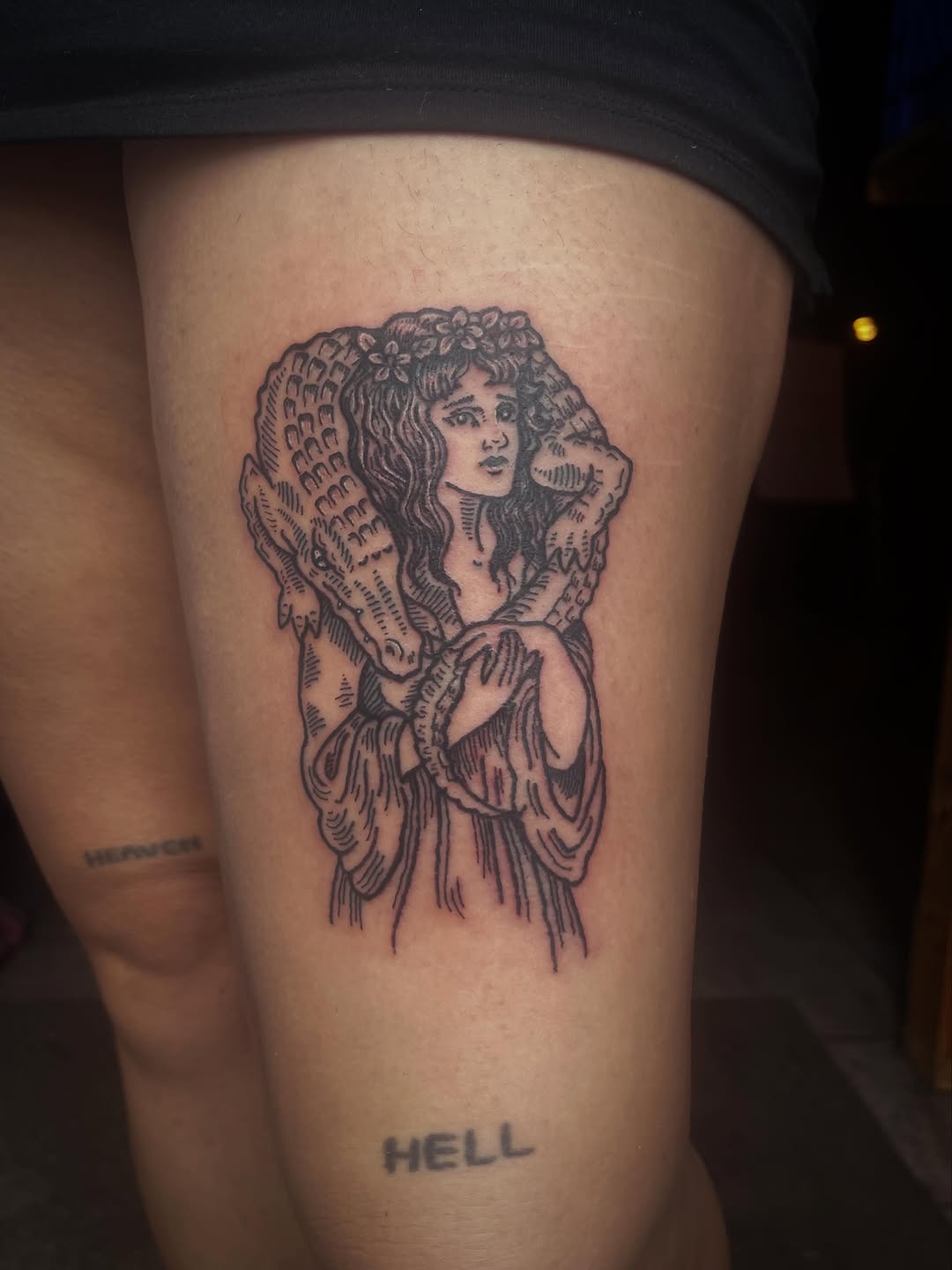 Tattoo by @rafaelaodenetattoos — illustrative, black_and_grey