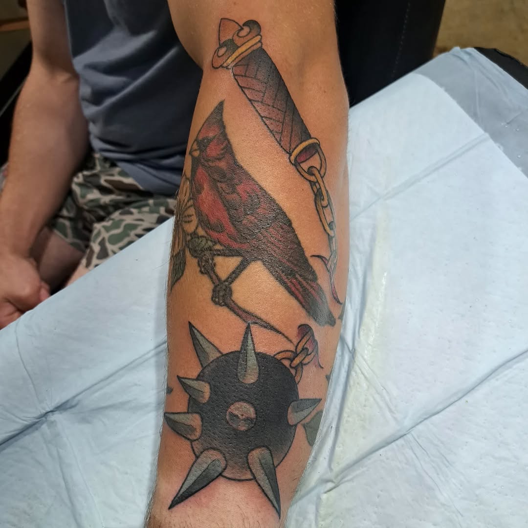 Tattoo by @birdshizzel — american_traditional, black_and_grey