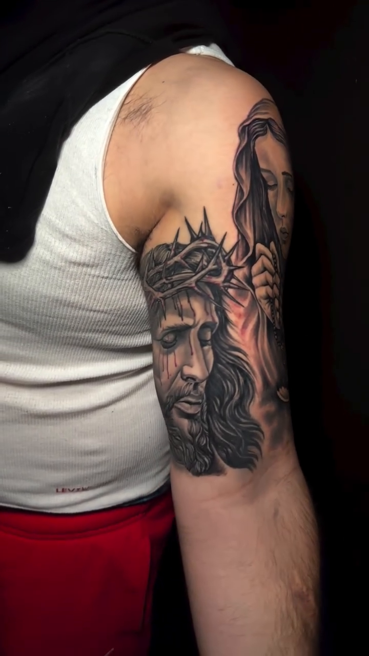 Tattoo by @alexinkmiami — black_and_grey, realism