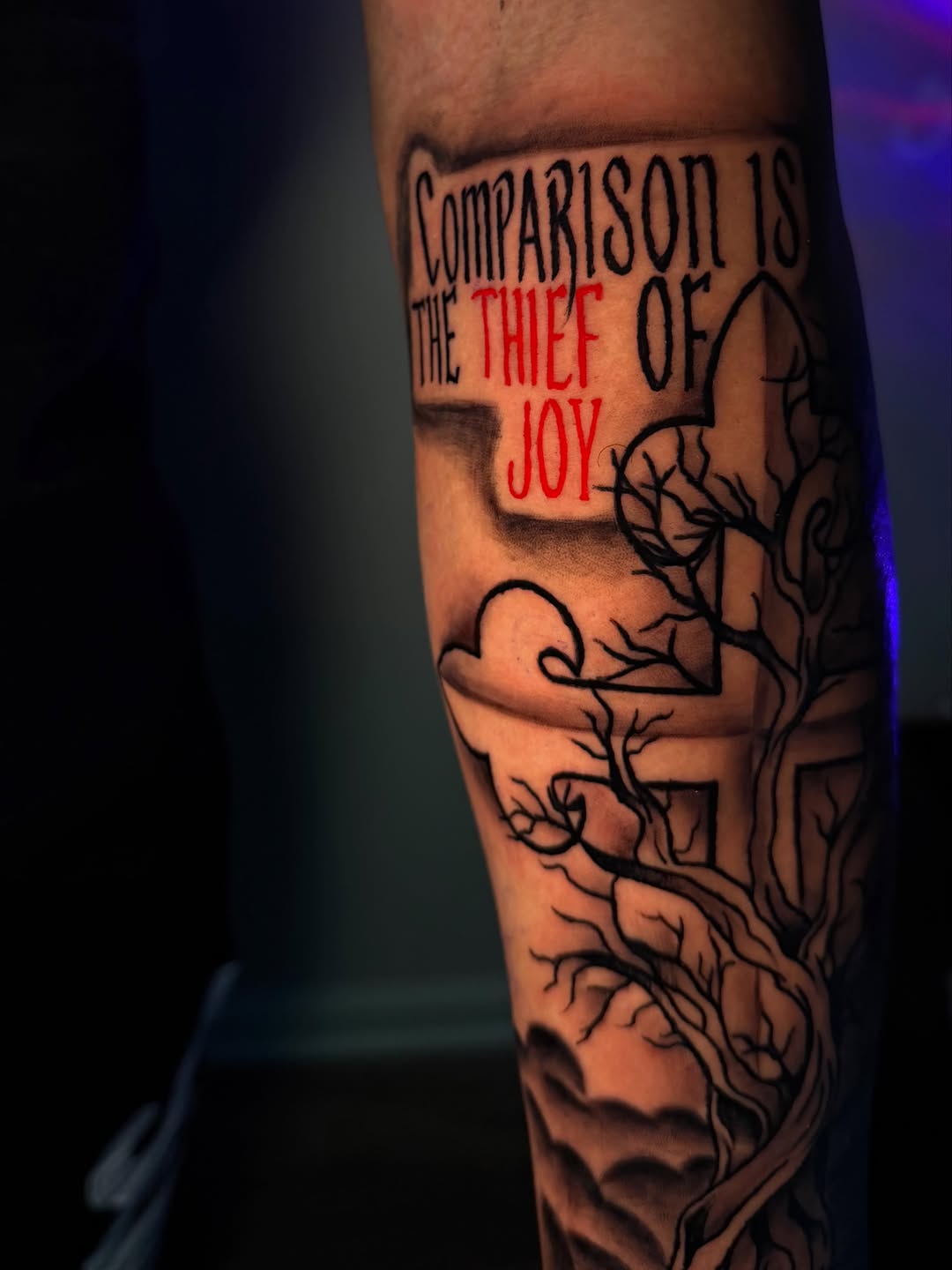 Tattoo by @macink__ — lettering_script, black_and_grey