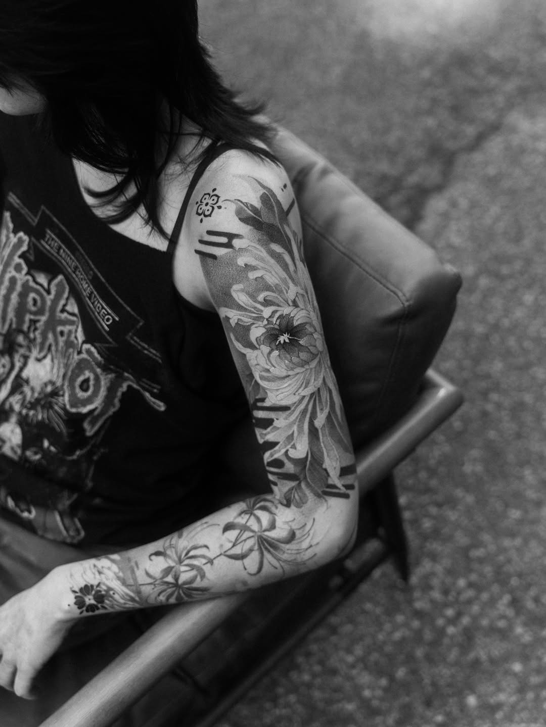 Tattoo by @lejobravo — japanese_irezumi, black_and_grey