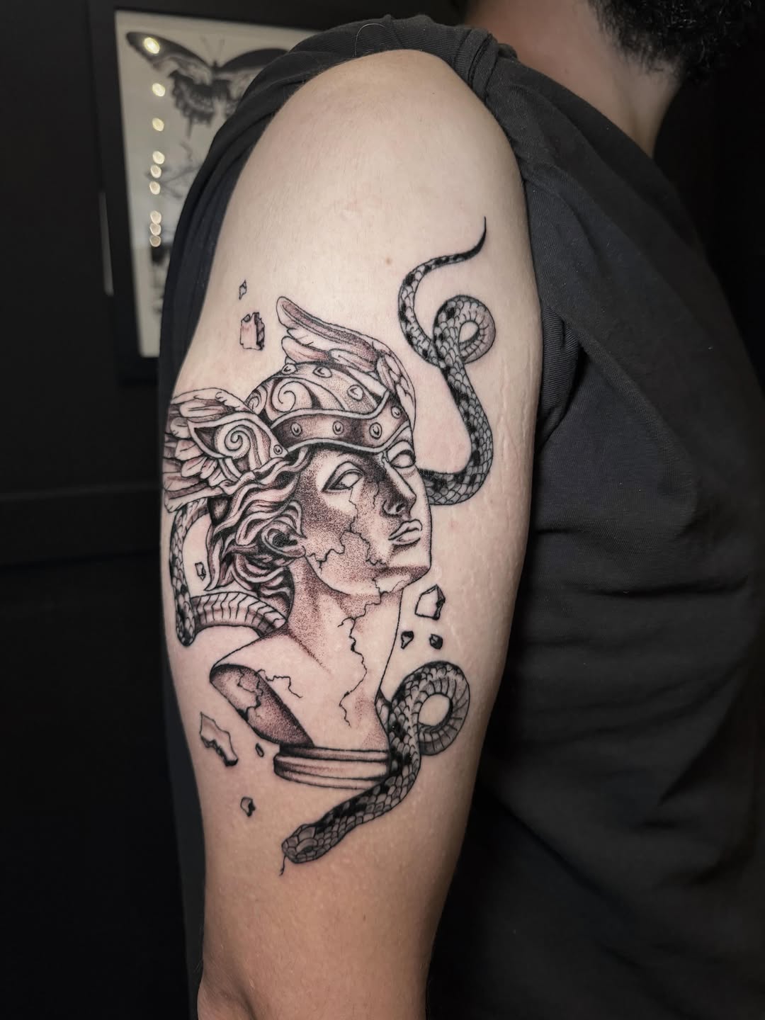 Tattoo by @jess_inks_ — black_and_grey, illustrative