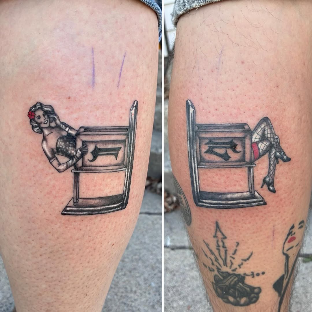 Tattoo by @linzihungerfordtattoos — black_and_grey